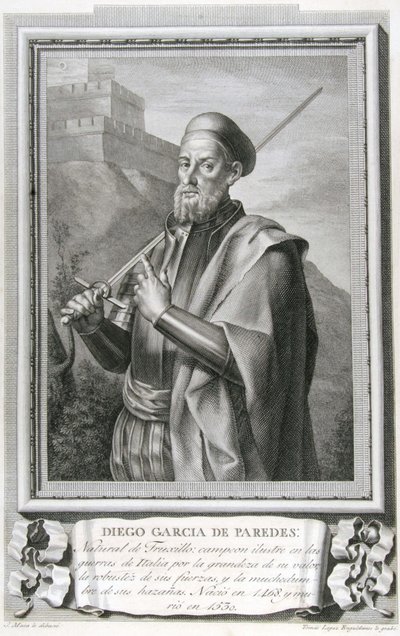 Portrait of Diego García de Paredes (1468 - 1533) by Tomás López Enguídanos